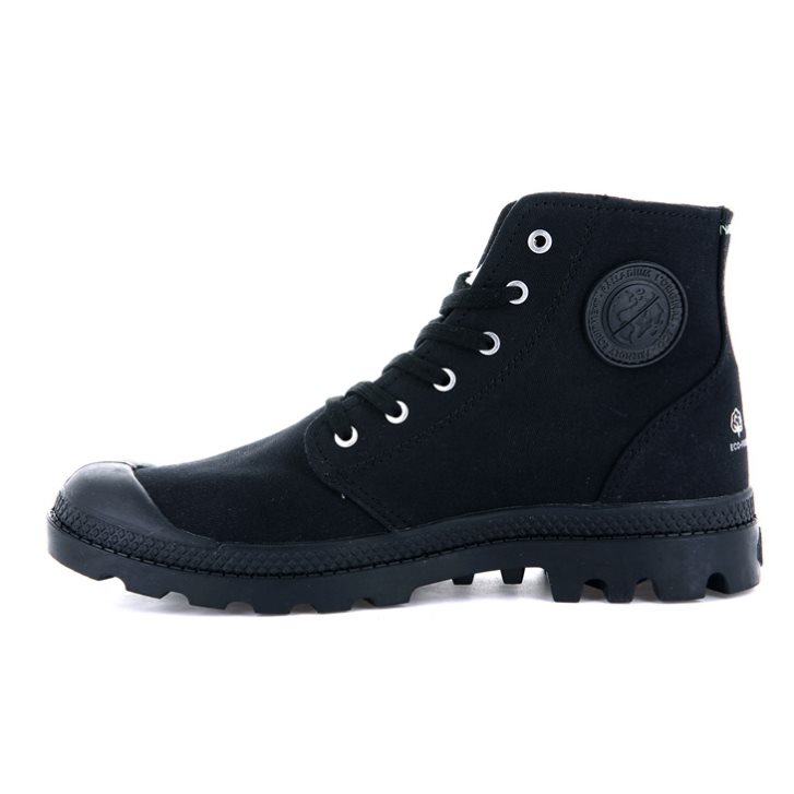 Palladium Pampa Hi Organic II Men's Boots Black | UK K416-LCQ